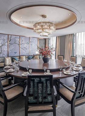 现代简约轻奢餐饮包厢水晶吊灯饭店包间灯创意大气个性高档餐厅灯