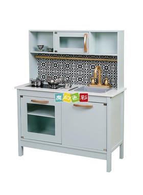 迷你仿真木制儿童木制过家家玩具厨房玩具厨具组合厨房玩具套装