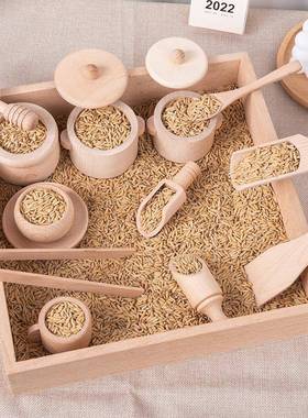 木制幼儿童益智早教感官教具过家家玩具仿真茶具仿真厨房玩具