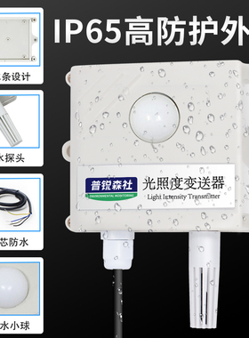 光照度传感器吸顶光照变送器照度计光照强度传感器工业照度仪485