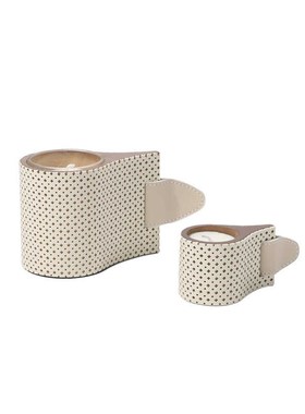 现代简约皮革斑点香薰蜡烛售楼处样板房卧室餐桌轻奢氛围软装摆件