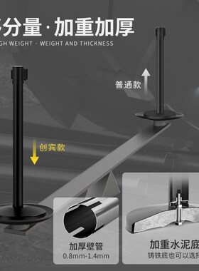 一米线伸缩隔离带商场排队栏杆座银行不锈钢警戒护栏定制logo
