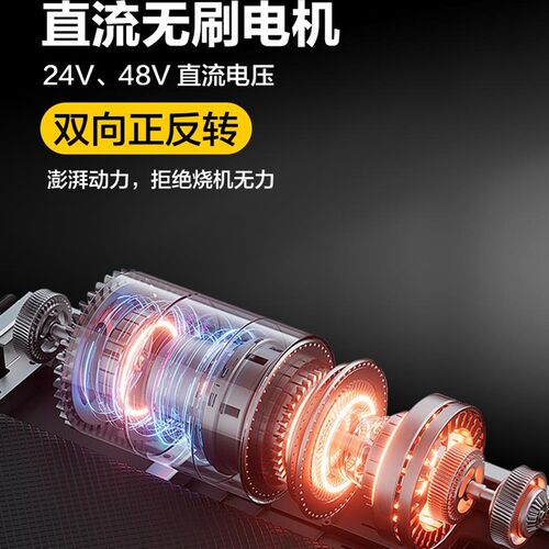 50O型带轮电动滚筒内置电机输送传送带不锈钢24V/48V直流无刷包胶 - 图1