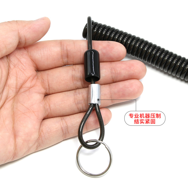 钓鱼失手绳伸缩钢丝钥匙弹簧绳路弹力防丢脱亚钳控鱼器登山挂扣绳,淘宝优惠券,粉丝福利购,淘宝优惠卷