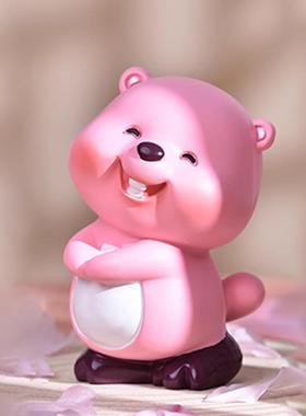 loopy开心日常露比海狸玩偶模型公仔桌面摆件送女生生日礼物七夕