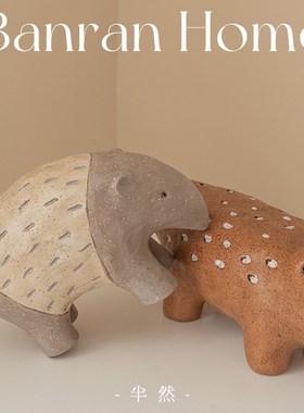 创意树脂动物摆件博古架复古客厅玄关酒柜摆设家居饰X品工艺品装