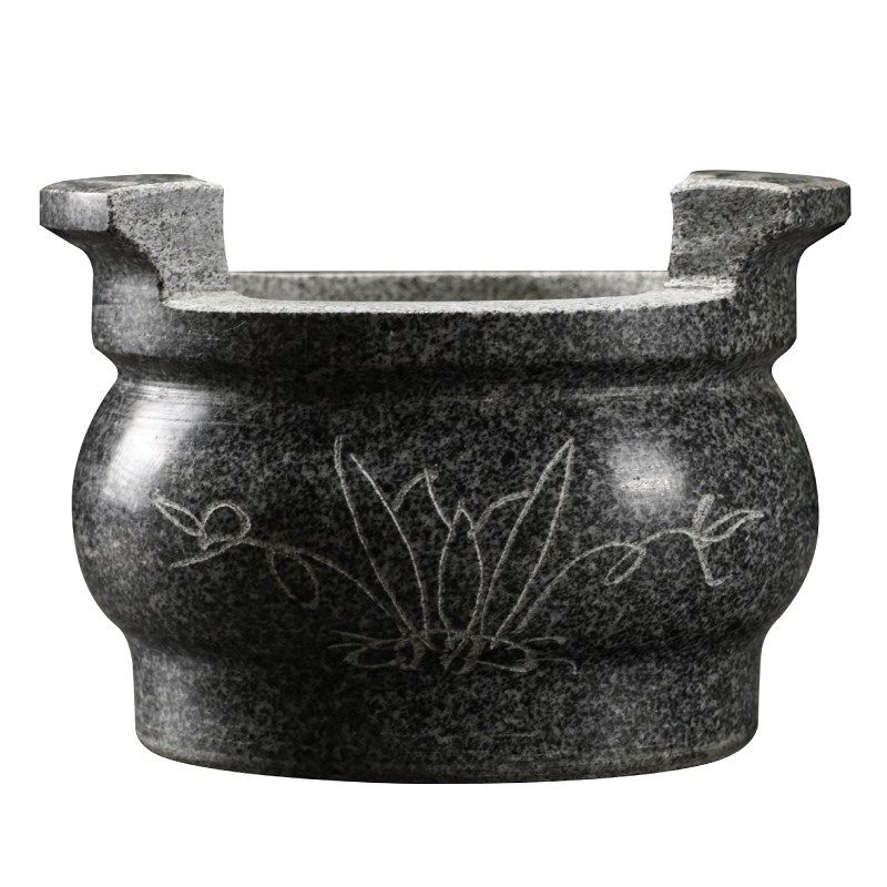 石头香炉石雕摆件用品寺庙祠堂户外上香O烧香圆形石头香炉子,淘宝优惠券,粉丝福利购,淘宝优惠卷