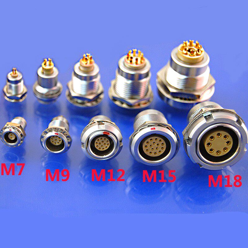 推拉自锁插c拔兼容雷默航空插头插座FGG 00b 0b 1b2 4芯金属连接 - 图2