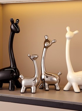 领结暴力熊托盘轻奢高级感客厅玄关收纳摆件酒柜电视柜工艺装饰品