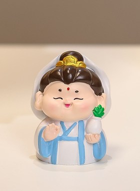 福星高照c月老小神仙办公工位客厅玄关桌面装饰品卡通治愈系小摆