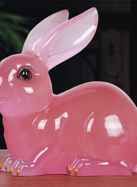 简约现代轻奢兔子摆件高档家居卧室客厅I酒柜装饰品电视柜玄关摆