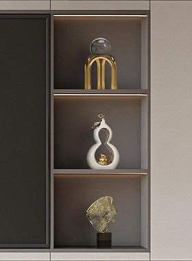 简约现代客厅电视柜摆件轻奢高档创意酒柜玄关办公U室家居饰品摆