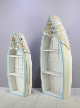 地中海船柜装饰摆件船形柜海洋风格餐厅主L题活动摆台道具橱窗摆