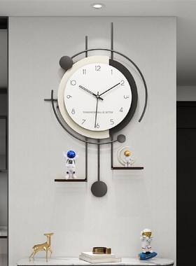 北欧客厅挂钟现代简约家用艺术时尚钟表轻奢创意装饰Y时钟挂墙餐