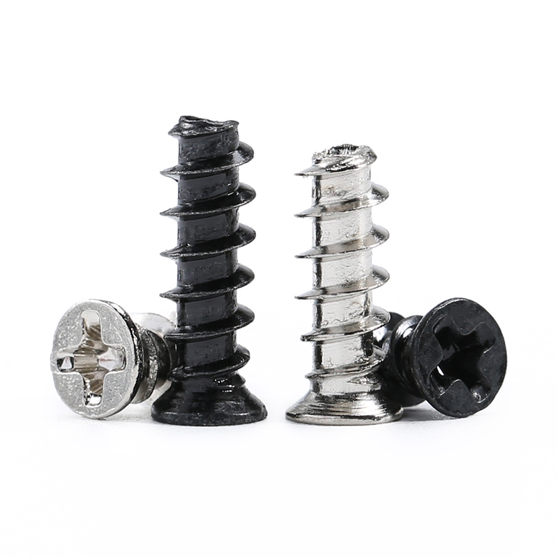 M5 desktop computer case fan screw nickel-plated heat dissipation fan countersunk screw black flat head self-tapping flat tail KB