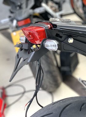 适用本田新款CB650R CBR650R19-21年 改装车牌照短尾支架后车牌架