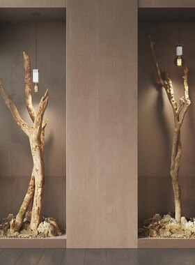 枯树枝大型仿真绿植假树造景实木干树枝景观植P物茶室别墅橱窗装