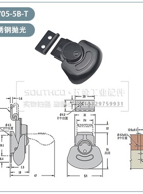 K2-3001-89/K4-2338-89同索斯科蝴蝶机械门锁旋转拉动式搭扣锁