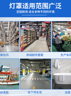 LED冷库专用防水灯罩冻库防爆吸顶灯户外室外浴室E27螺口照明灯具