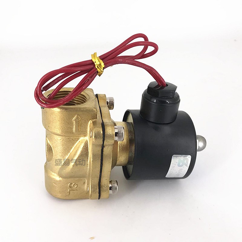 常闭电磁阀水阀气阀 2W20020 6分电磁阀 AC220V DC24V SLGPC - 图0