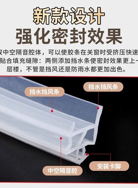 八爪鱼硅胶条塑钢窗户密封条防水抗冻防漏风防撞防尘隔音保暖胶条