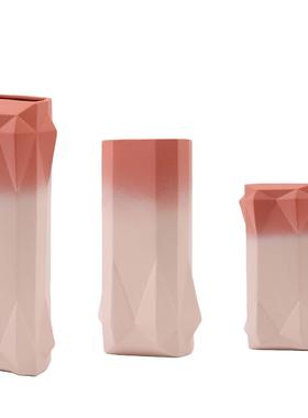 现代简约轻奢创意陶瓷花瓶摆件样板房间售楼处客厅玄关装饰品摆设