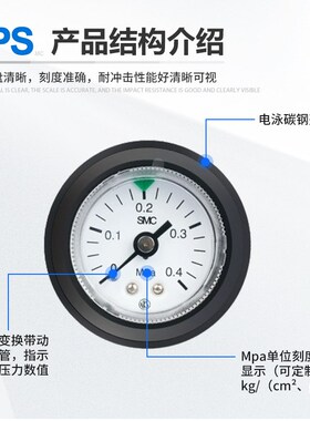 气动压力表G36-10-01过滤器调压阀气压表G46-4/10-01/02M-C面板式
