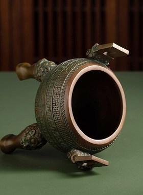 仿古青铜器三足兽王鼎家居客厅办公室开业贺礼送人高档礼品摆件