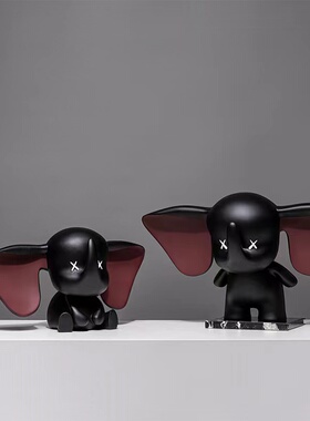 创意小飞象树脂雕塑摆件结婚礼物电视柜客厅大象动物家居软装饰品