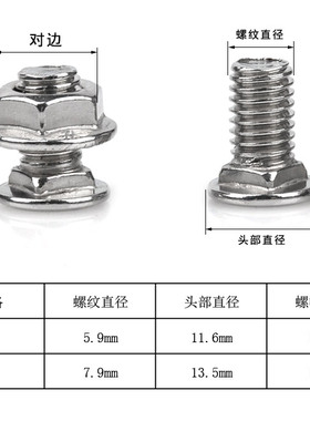 304不锈钢桥架螺丝M6/M8桥架连接螺栓方颈线槽螺丝马车平头矮方颈