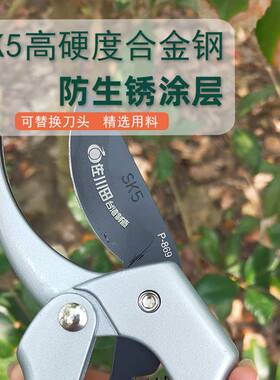 佐川田869修枝剪刀滑轮省力剪 果树枝剪园艺修花枝剪园林盆景工具