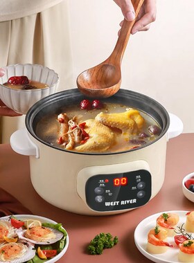 智能电煮锅全自动电炒锅多功能电饭锅宿舍家用电火锅蒸煮预约保温