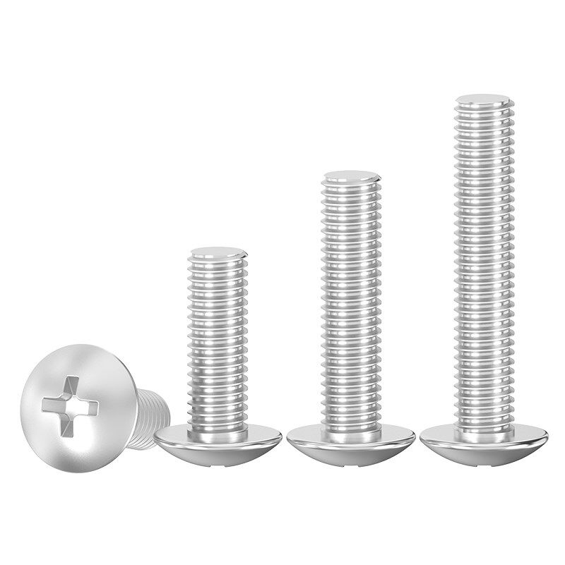 304不锈钢大扁头螺丝十字大头大帽伞头蘑菇头螺钉M2M3M4M5M6M8L - 图0