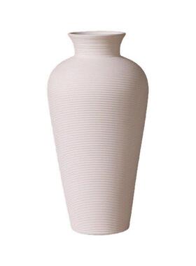 现简约白色陶瓷花摆件客厅电视柜家居装饰品假花干花插花花