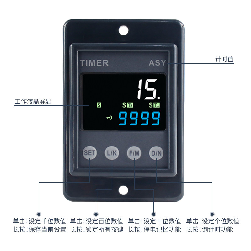 智能数显时间继电器ASY-2DT双循环通电延时控制器AH2-Y可调定时器,淘宝优惠券,粉丝福利购,淘宝优惠卷