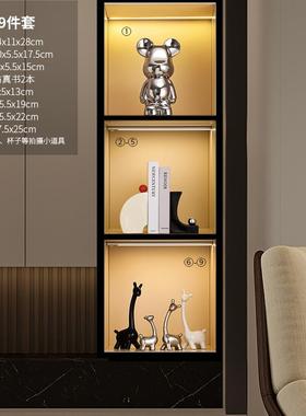 创意小众书挡摆件电视柜酒柜客厅玄关书柜陶瓷桌面书立家居装饰品