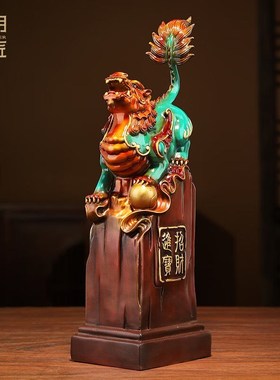 新款铜貔貅摆件开业乔迁礼品办公室桌面招财摆件家居客厅电视