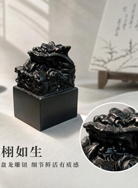 盘龙玉玺祥龙钮方印可刻字定制