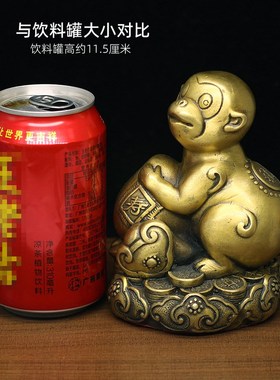 大号纯铜十二生肖三合贵人摆件黄铜巳酉丑三合局蛇鸡牛风水工艺品
