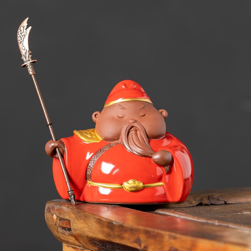Purple sand tea pet ornaments, Zen Laozi character tea table, tea space decoration boutique, tea ceremony tea accessories