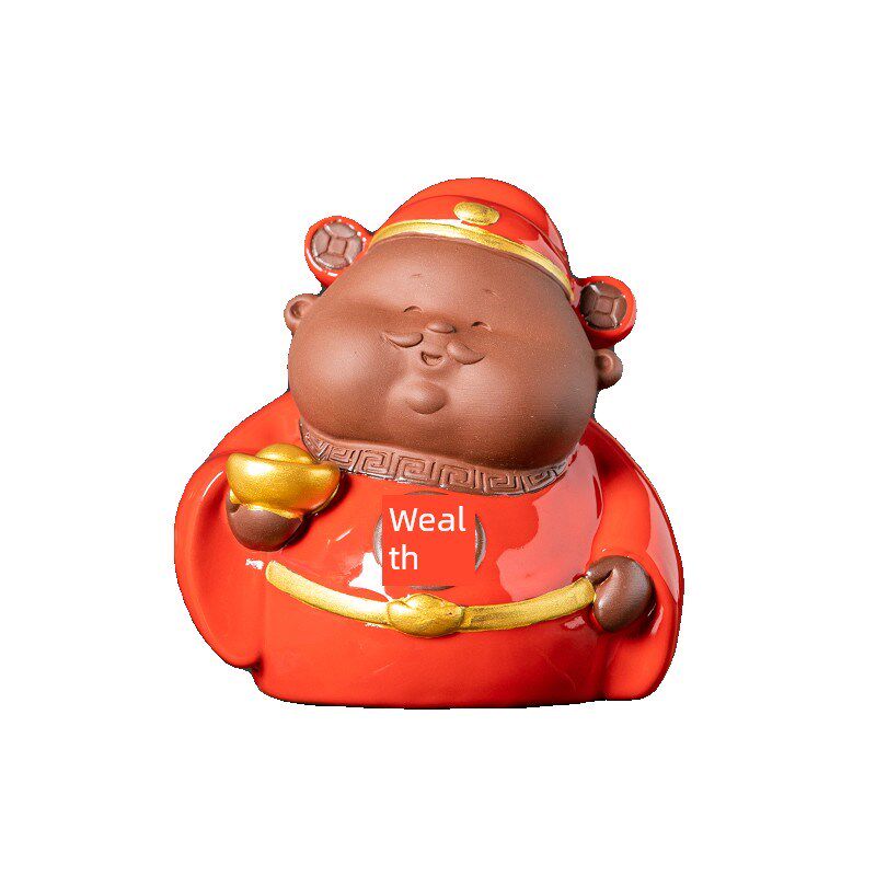 Purple sand tea pet ornaments, Zen Laozi character tea table, tea space decoration boutique, tea ceremony tea accessories