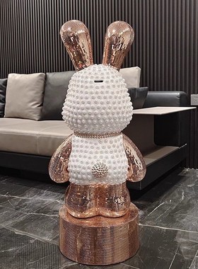 网红卡通兔子存钱罐现代简约电视柜轻奢大号落地创意装饰品摆