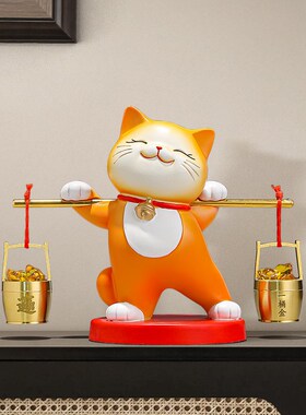 一桶金摆件客厅电视柜酒柜乔迁新居开业礼物办公室前台装饰