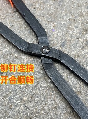 家用老式火钳锻打火剪夹烧火煤球夹子环卫工人捡垃圾加长柄拾物器