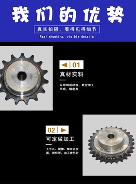 链轮6分单排平片配12A-1链条节距19.05mm10齿到50齿可以加工定做