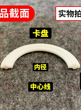 快装四氟垫片卫生级卡箍垫片 特氟龙PTFE密封圈硬密封实心卡盘垫