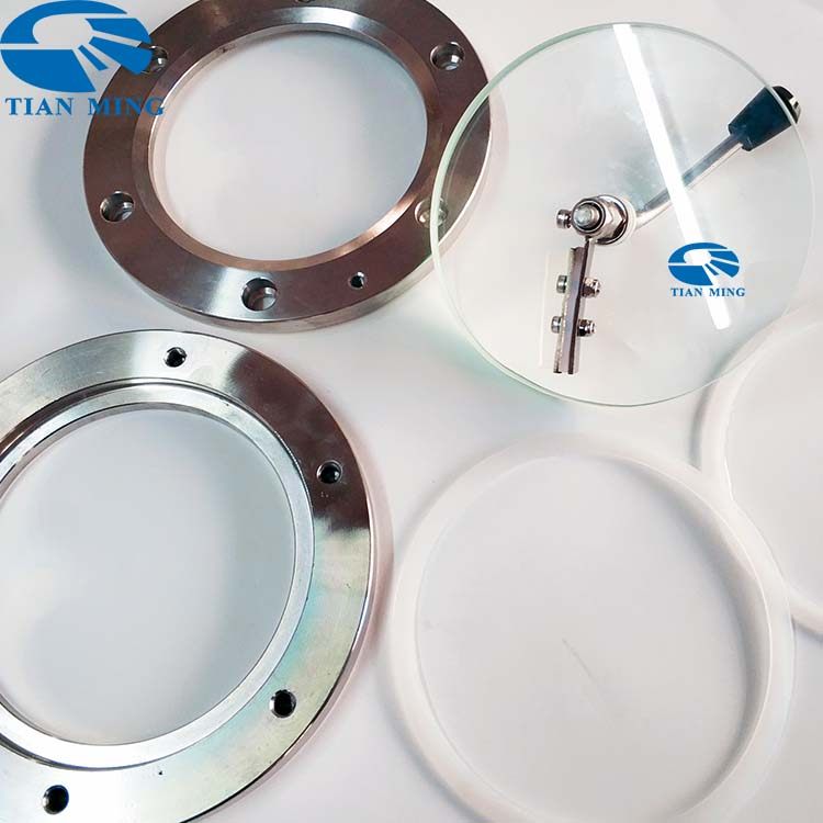 法兰视镜带刮板刮片带灯带刷雨刮刀对夹式玻璃视窗盅筒观察口304 - 图2