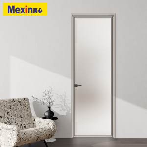 美心合金门卫生间门厨房门浴室门双层玻璃坚固防潮铝合金门定制