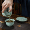 Qingdan Ru Kiln Sancai bowl teacup set gift box