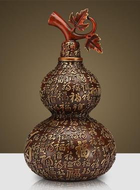 工厂直供全铜葫芦摆件招财百福葫芦开盖彩铜空心家居办公室工艺品